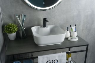 Раковина Gid N9443 51154 накладная белая 41x41x15